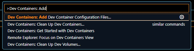 Add Dev Container Configuration Files