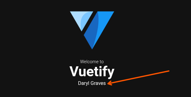 Landing Page with Name